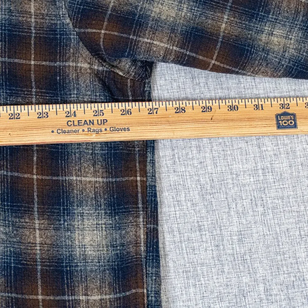 vtg Pendleton Men's Virgin Wool Flannel Shirt Suade elbow patch size XL